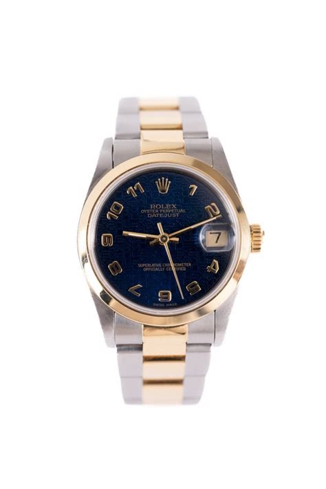 rolex datejust midsize 68243 blue baton|Rolex Datejust 31 68243 .